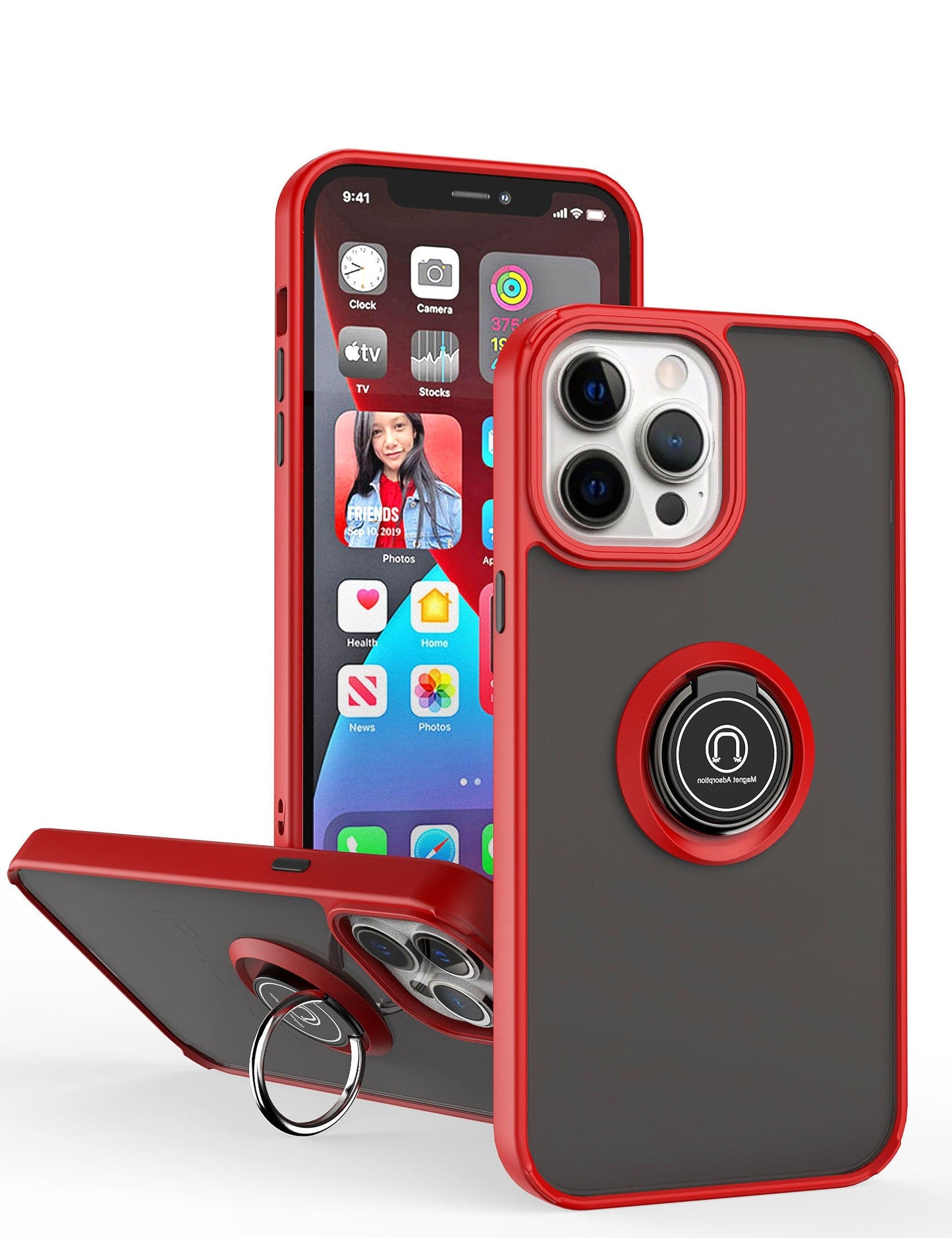 RED MATTE RING IP 13 PRO MAX
