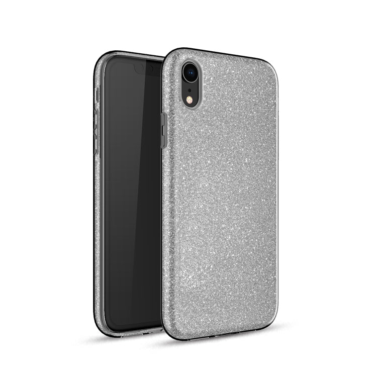 Glitter Silicone Silver Case For iPhone X/XS