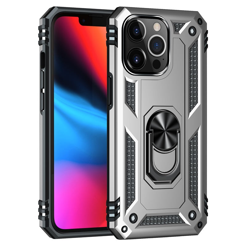 Hybrid Ring Case for iPhone 13 Silver