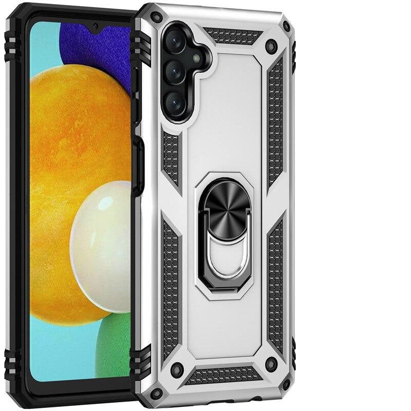 Silver Hybrid Ring Case for Samsung A13