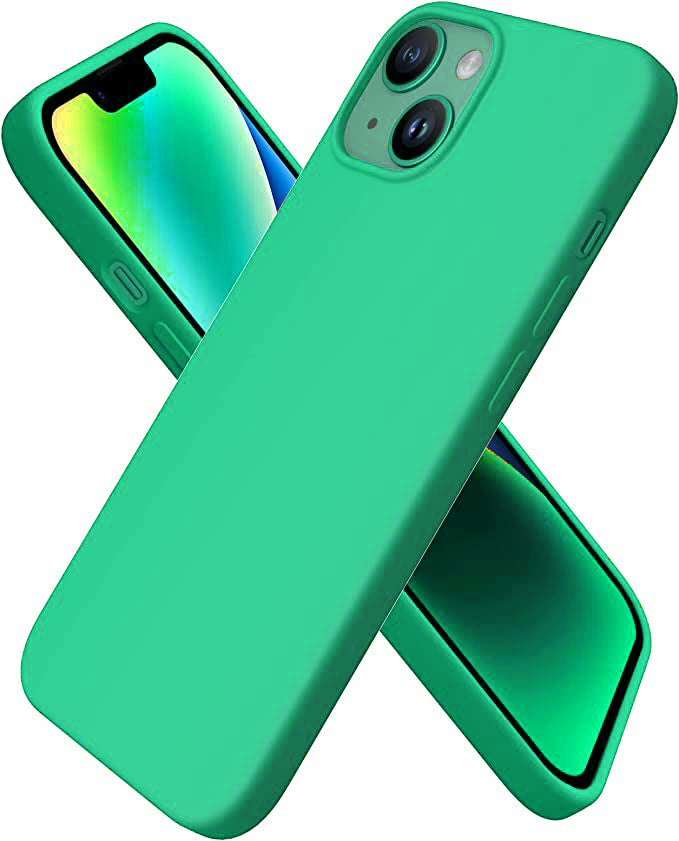 No Logo Silicone Teal Hybrid Case For iPhone 13 MINI