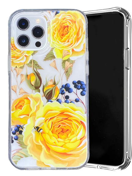 Graphic Clear Case (Yellow Rose) for Apple iPhone