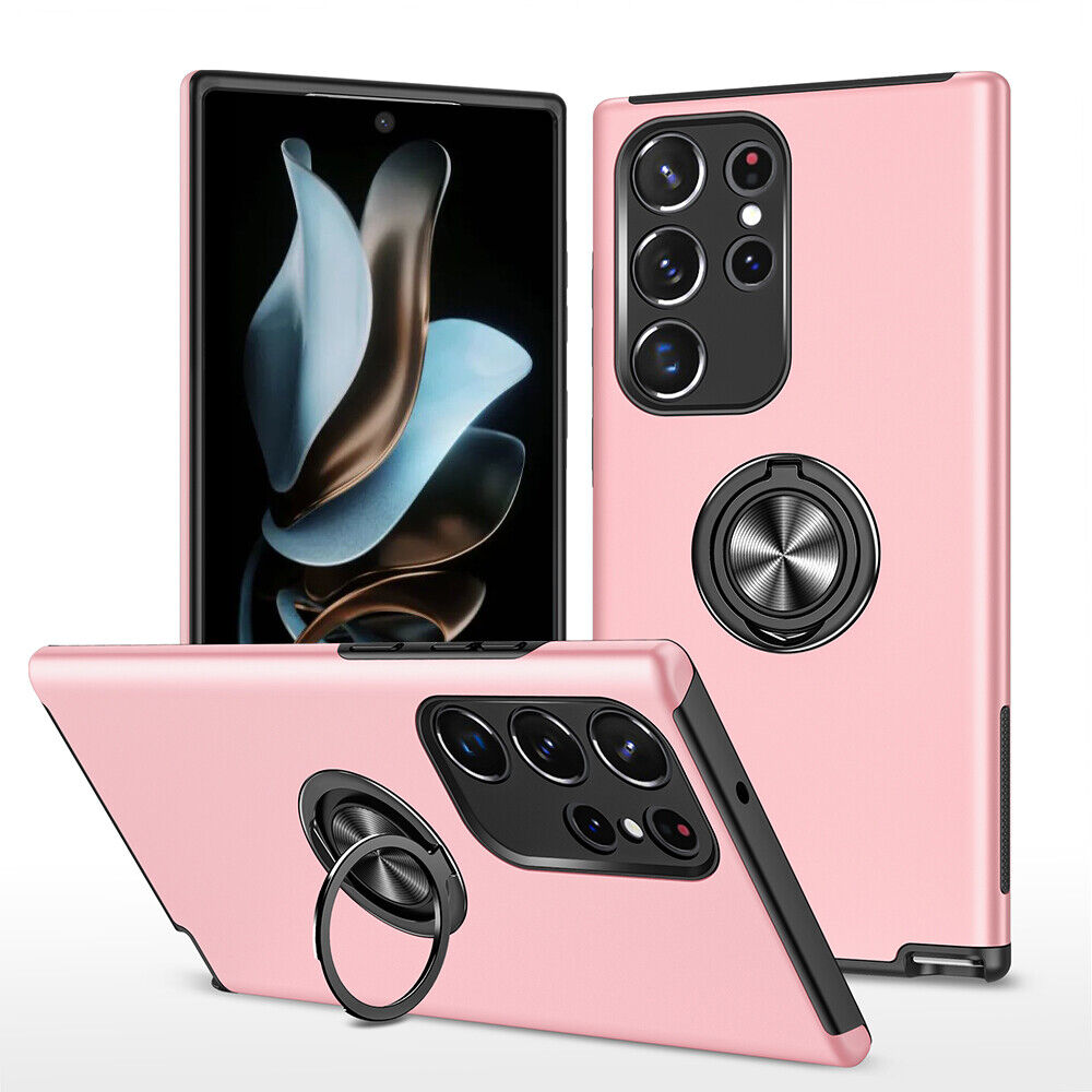 Hybrid Ring Case for Samsung S23 Ultra Rose Gold