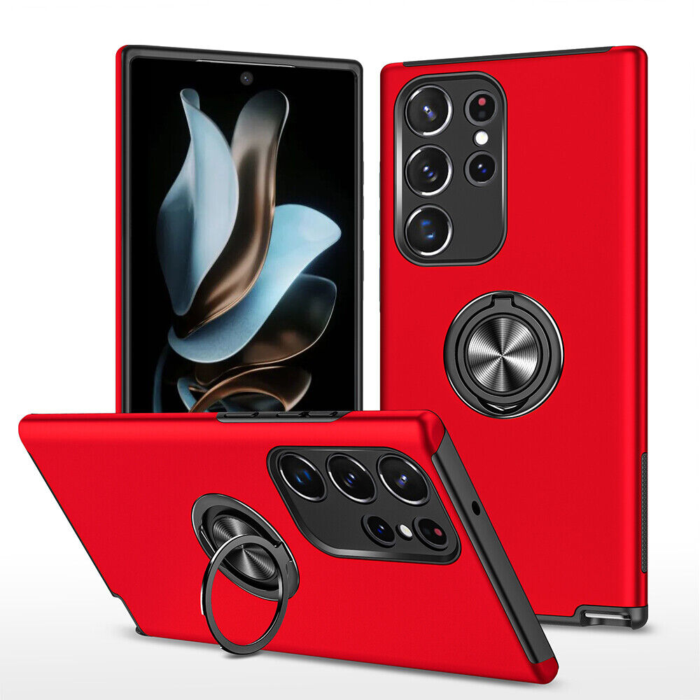 Hybrid Ring Case for Samsung S23 ULTRA Red