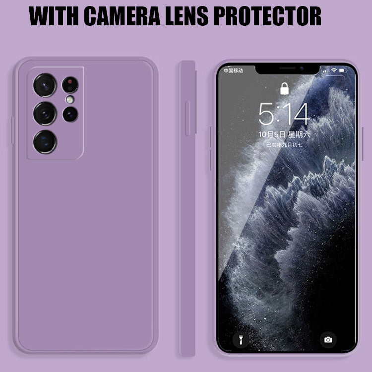 Silicone Case with Camera Protection for Samsung - Purple