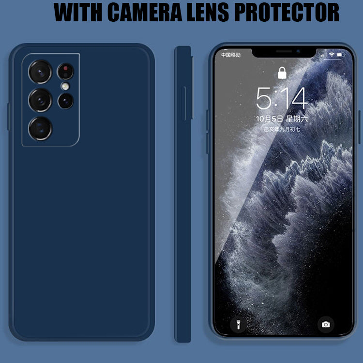 Silicone Case with Camera Protection for Samsung - Navy