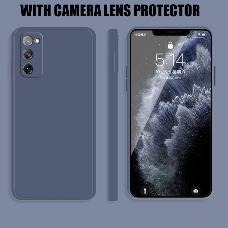 Silicone Case with Camera Protection for Samsung - Blue