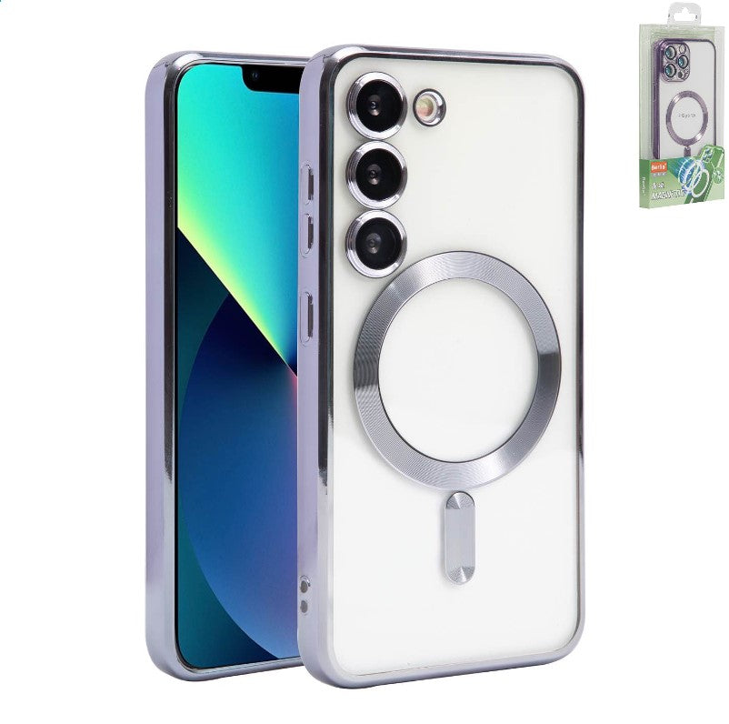 Clear Case Purple Magsafe Camera Lens For Samsung S23 PLUS