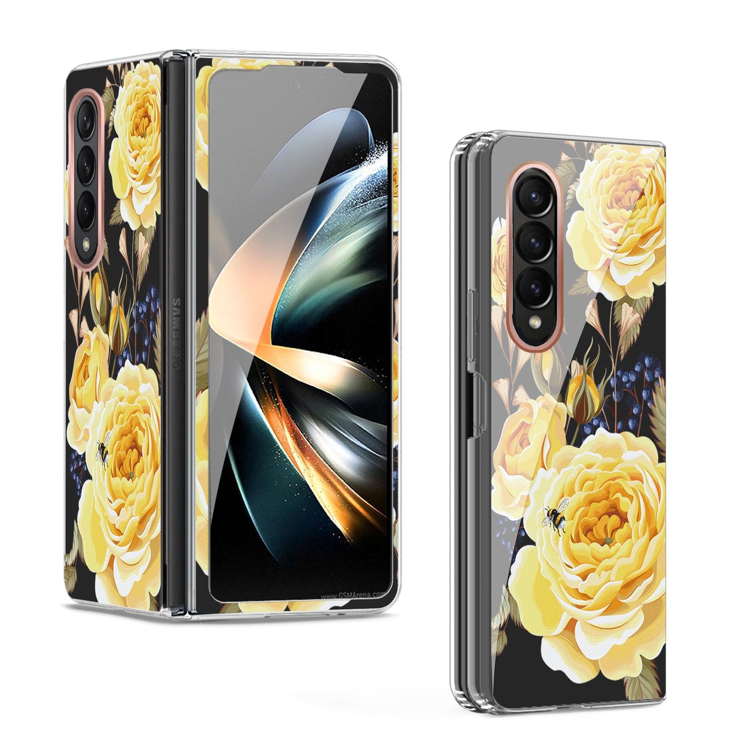 Clear Graphic Case (Yellow Rose) for Samsung Z FOLD 4