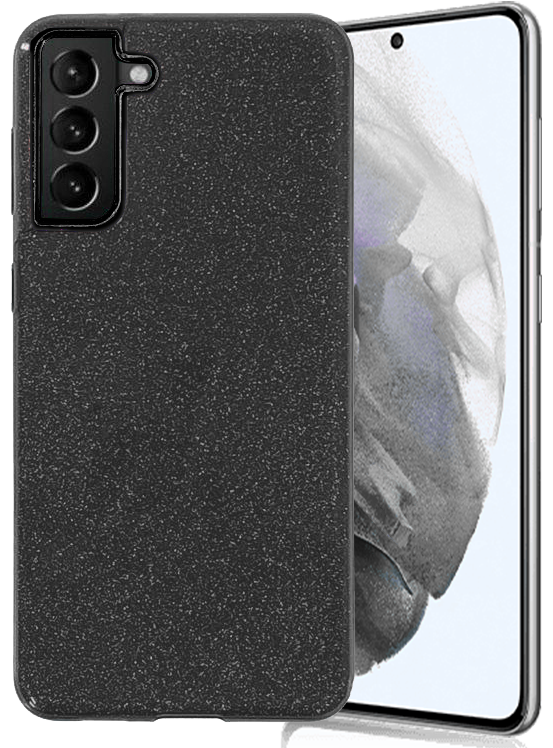 Glitter Silicone Black Case For Samsung s23 PLUS