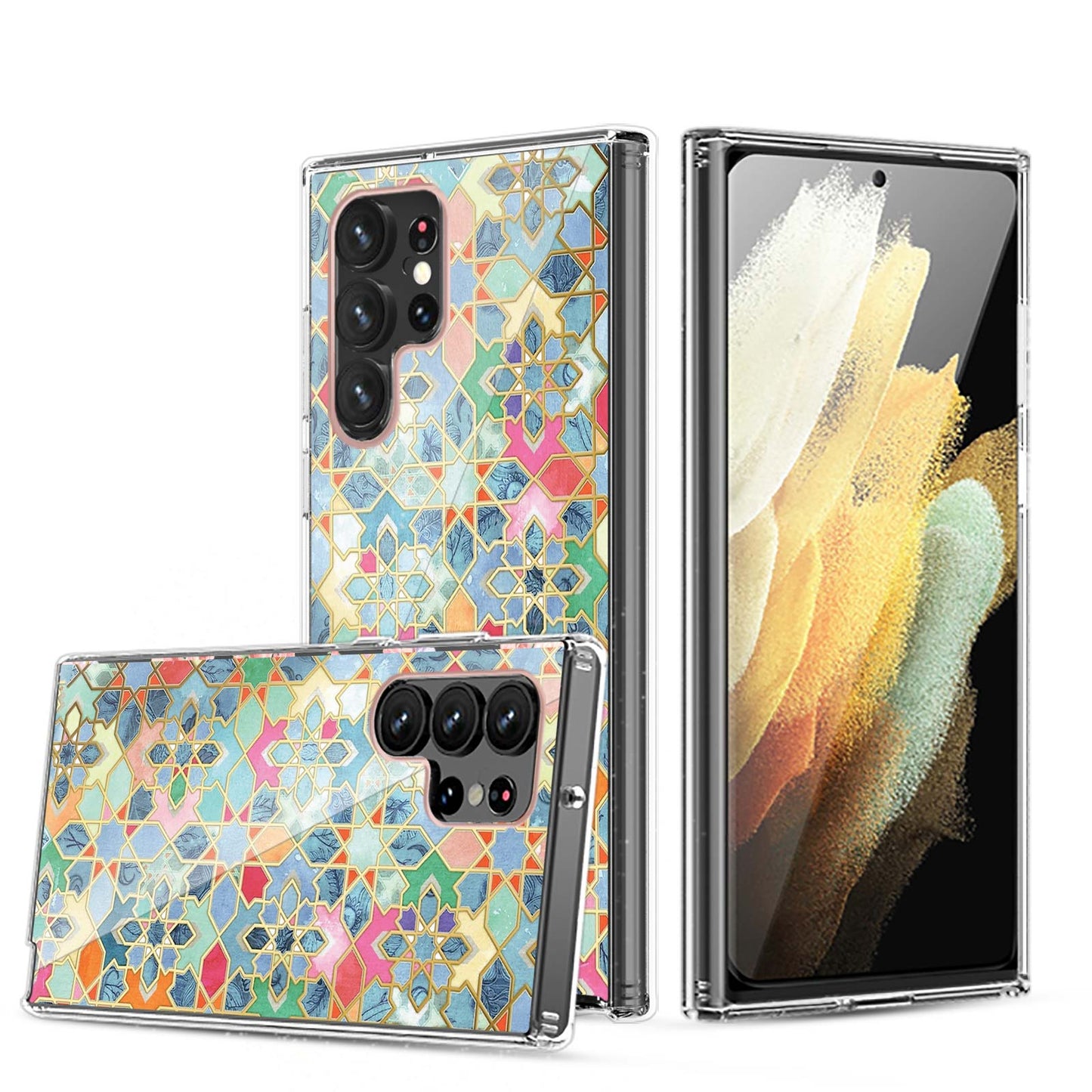 Clear Graphic Case (Mosaic) for Samsung S22