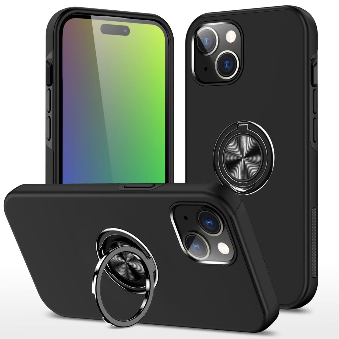Hybrid Ring Case for iPhone 15 Pro Black