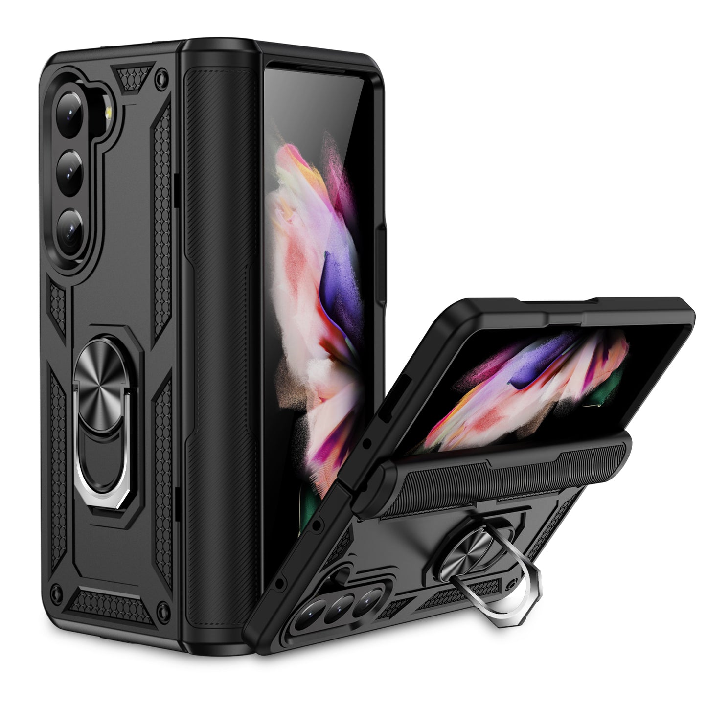 Hybrid Ring Black Case for Samsung Z5 FOLD