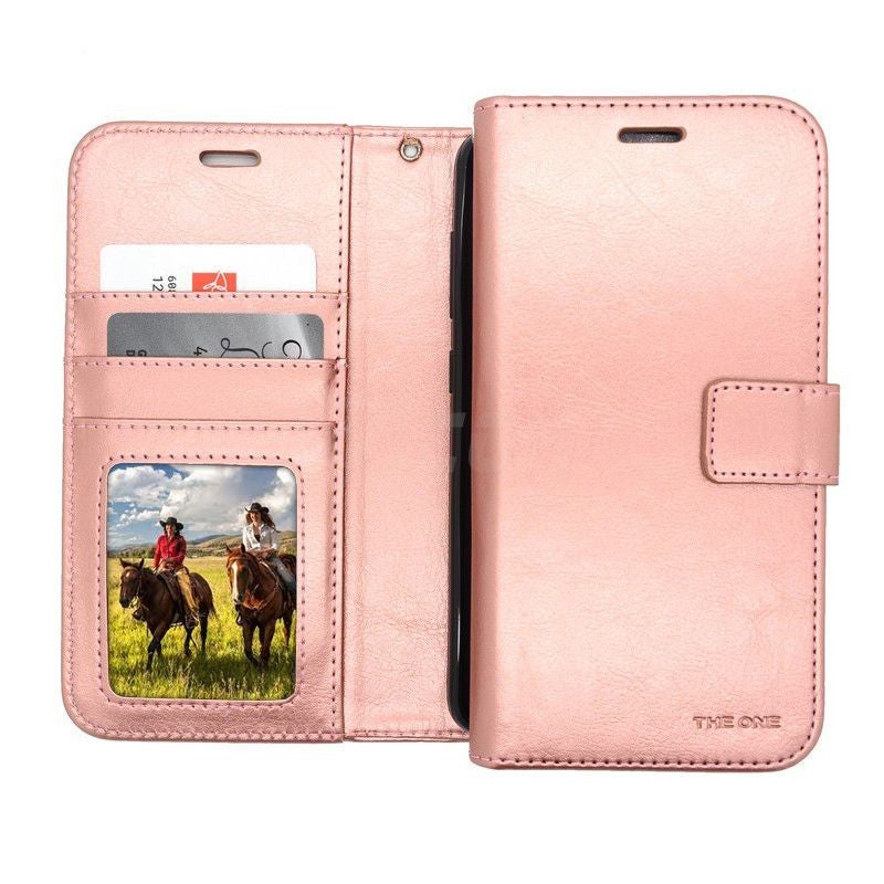 Wallet Case With 3 Card Slots For iPhone 15 Plus Rose Gold