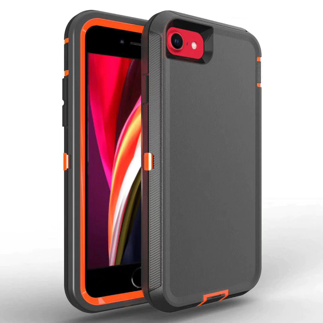 Defender Case for Apple iPhone (Black with Orange Trim)