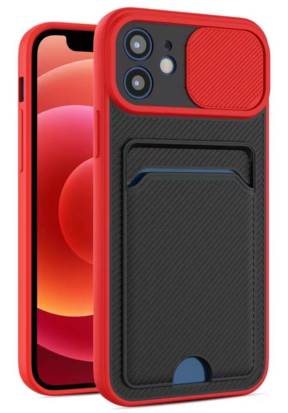 Rugged Camera Case (Red) for Apple iPhone