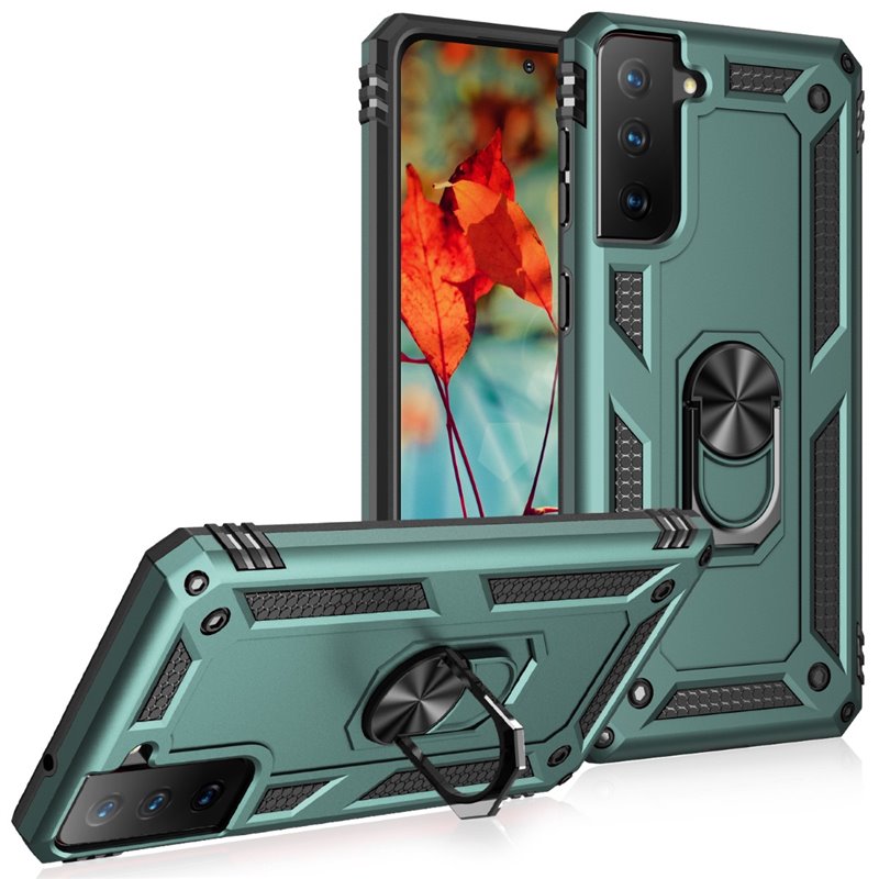 GREEN Hybrid Ring Case for Samsung S22 PLUS