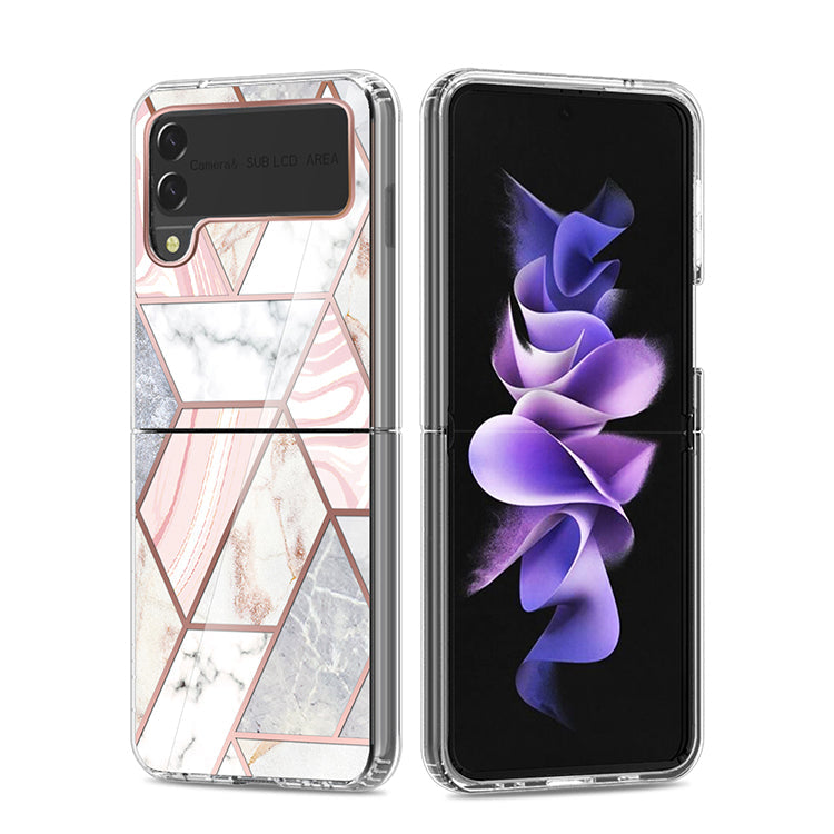 Clear Graphic Case (ZIGZAG MARBLE) for Samsung Z FLIP 3