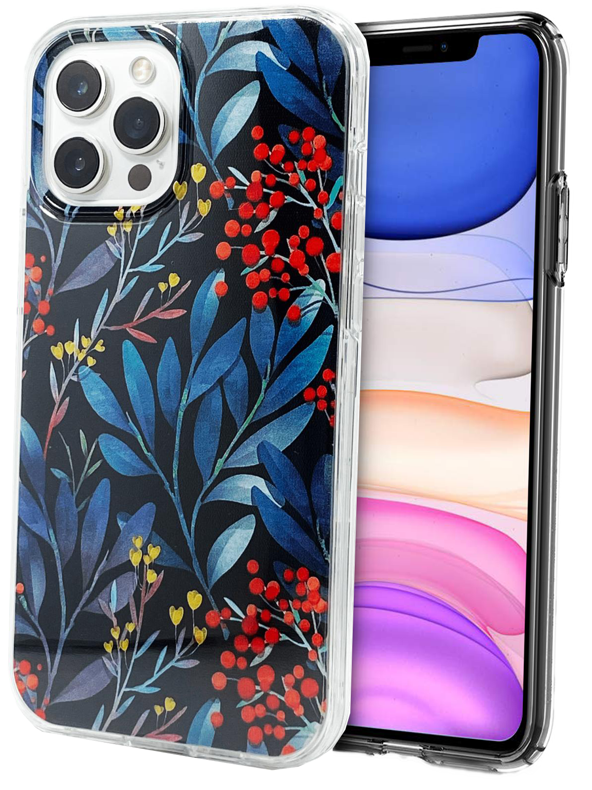 Graphic Clear Case (Cherry Leaf) for Apple iPhone