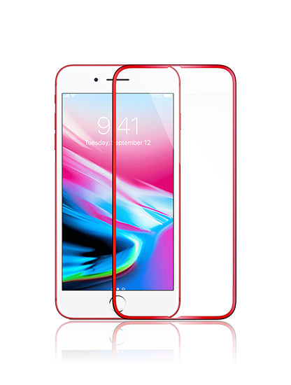 Tempered Glass For iPhone 6 / 6S / 7 / 8 (Metal Red)