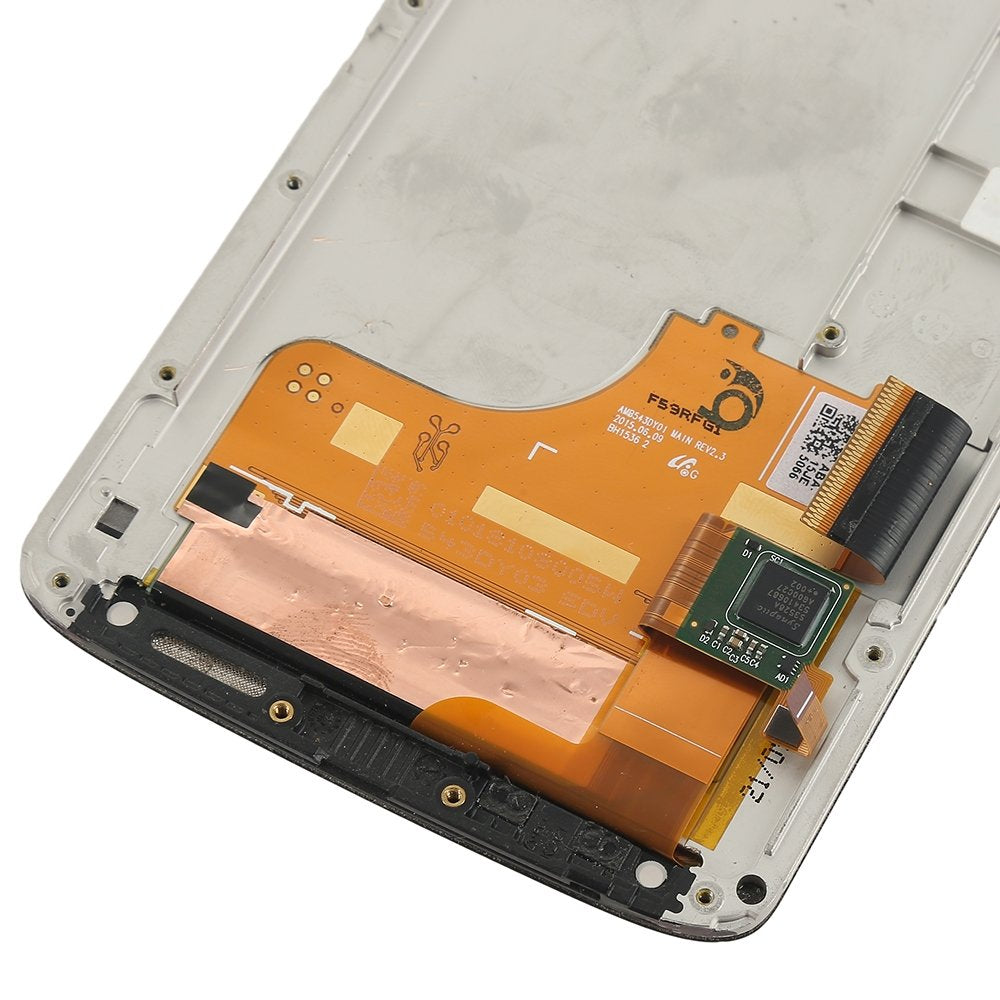 LCD Assembly With Frame for Motorola Droid Turbo 2 (XT1585 / 2015) Genuine OEM Black - repair component inspection view, SKU 107082061934, image 7