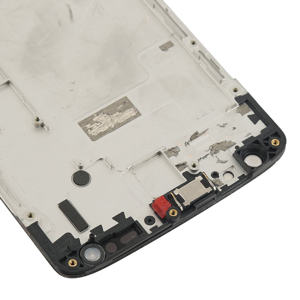 LCD Assembly With Frame for Motorola Droid Turbo 2 (XT1585 / 2015) Genuine OEM Black - repair component detail angle, SKU 107082061934, image 4