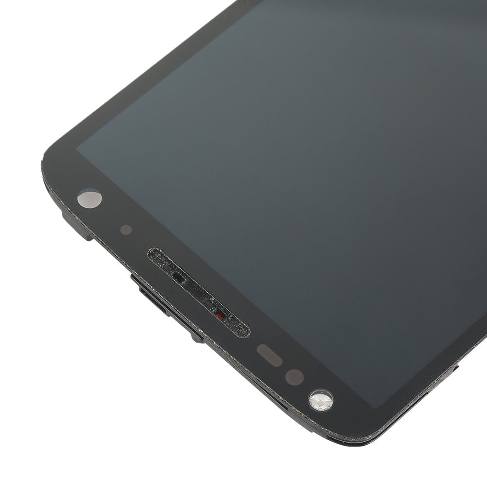 LCD Assembly With Frame for Motorola Droid Turbo 2 (XT1585 / 2015) Genuine OEM Black - Motorola repair part alternate view, SKU 107082061934, image 2