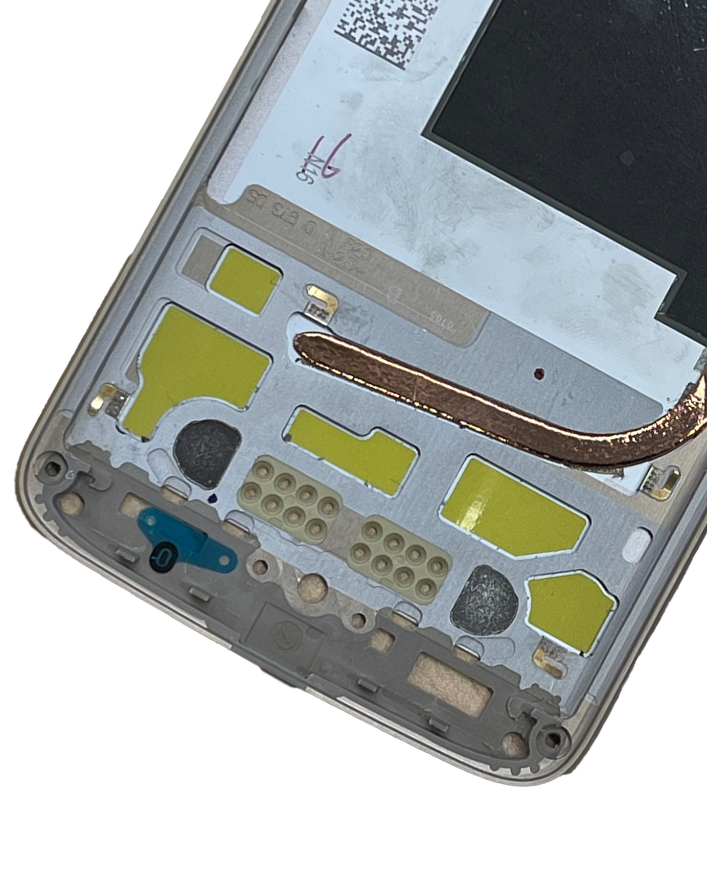 Mid Frame Housing For Motorola Moto Z Force Droid (XT1650-02 / 2016) (Used OEM Pull: Grade A) (Gold) - Motorola replacement part, close-up replacement part view, SKU 107082031215