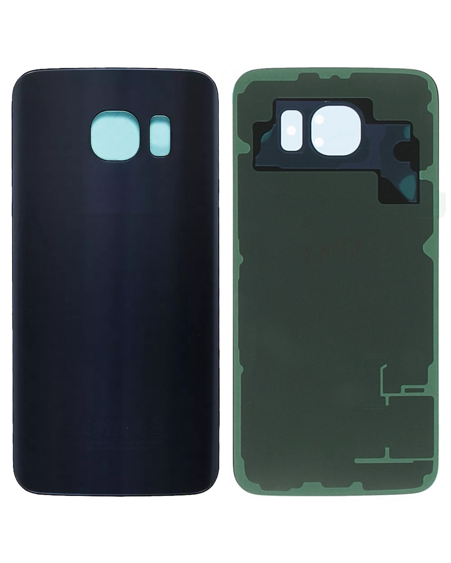 Back Cover Glass For Samsung Galaxy S6 (Verizon Logo) (Used OEM Pull: Grade A) (Black)