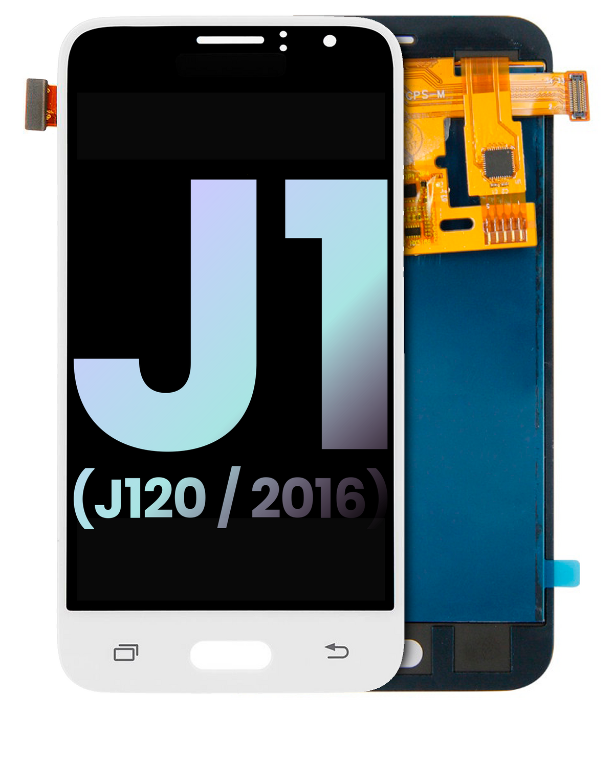 LCD Assembly Without Frame For Samsung Galaxy J1 (J120 / 2016) (White) (Service Pack) | Samsung Galaxy J1 (J120 / 2016) Replacement Parts | product image 1