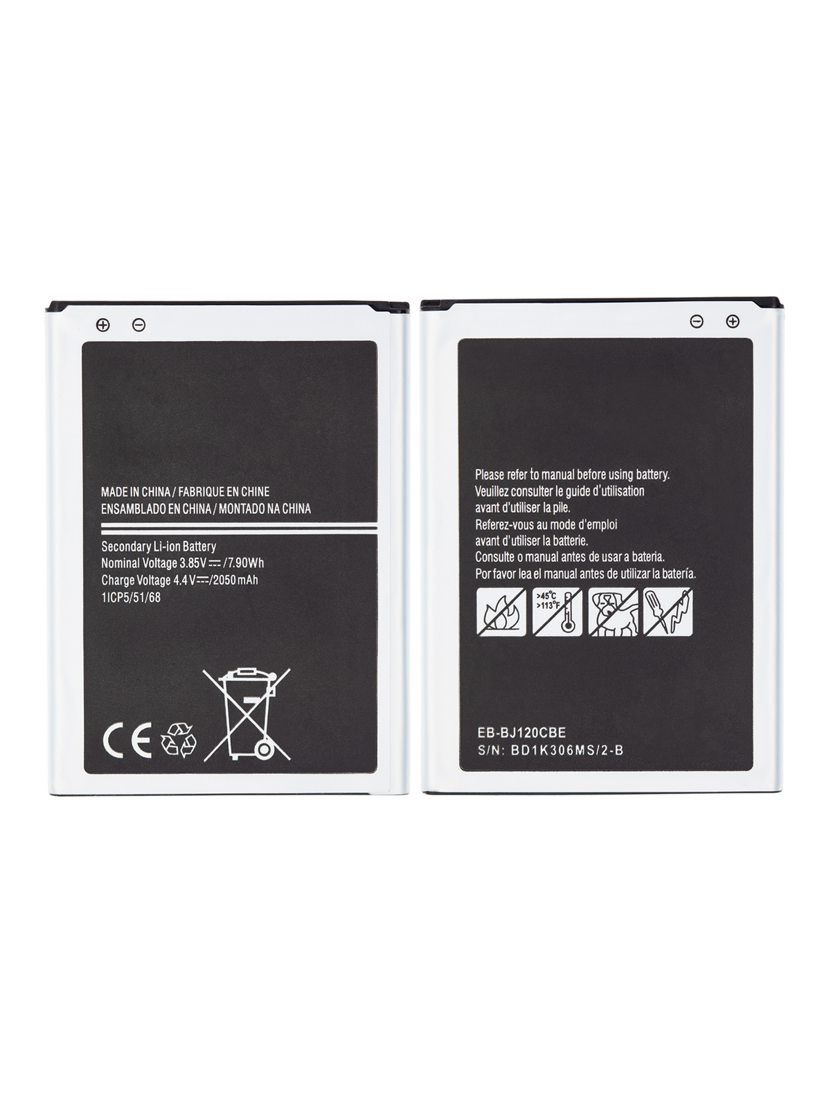 Replacement Battery For Samsung Galaxy J1 Luna SM-S120VL (J120 / 2016) / Galaxy Express 3 (EB-BJ120CBU/E) | Samsung Galaxy J1 (J120 / 2016) Replacement Parts | product image 3