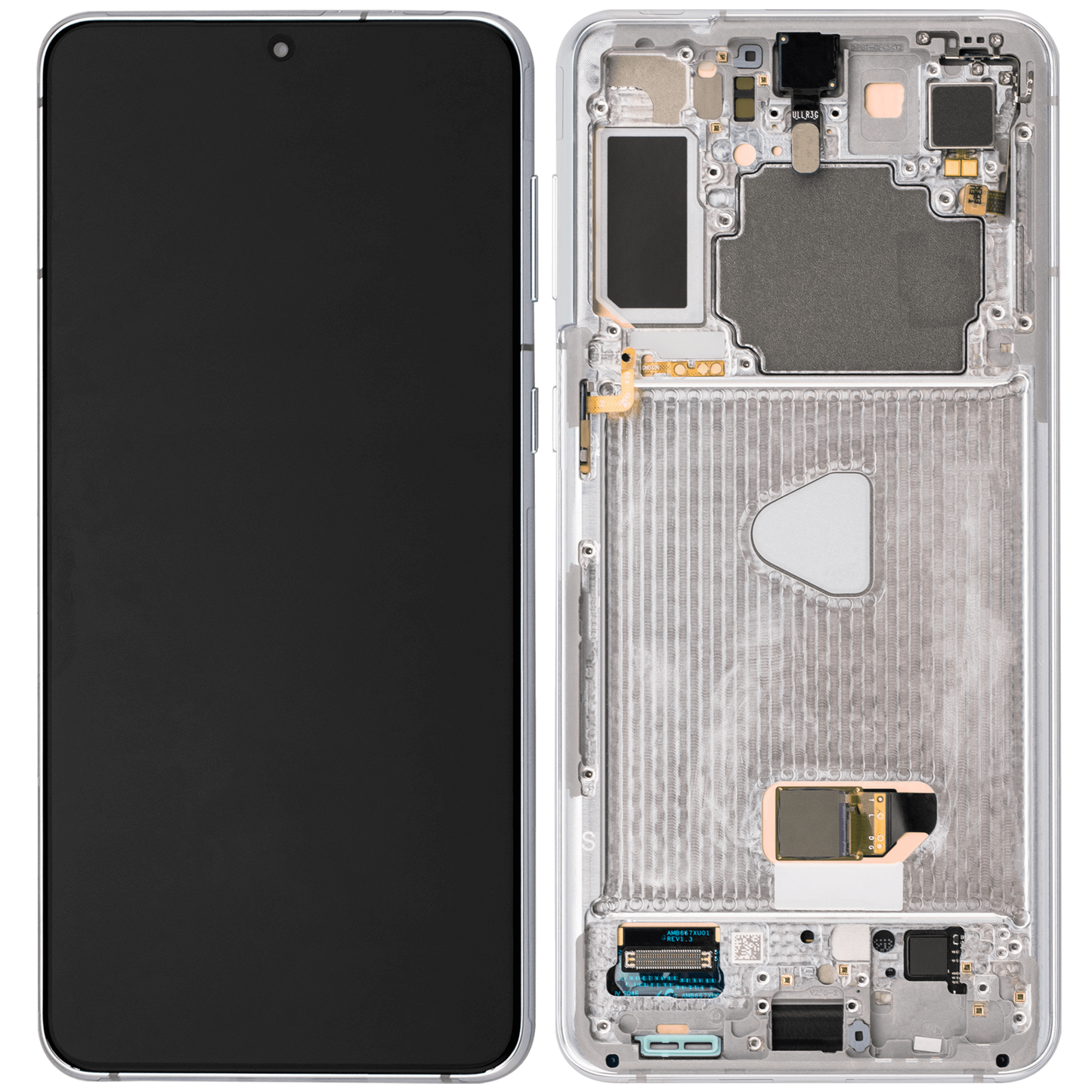 OLED Assembly With Frame For Samsung Galaxy S21 Plus 5G (Aftermarket Plus) (Phantom Silver)