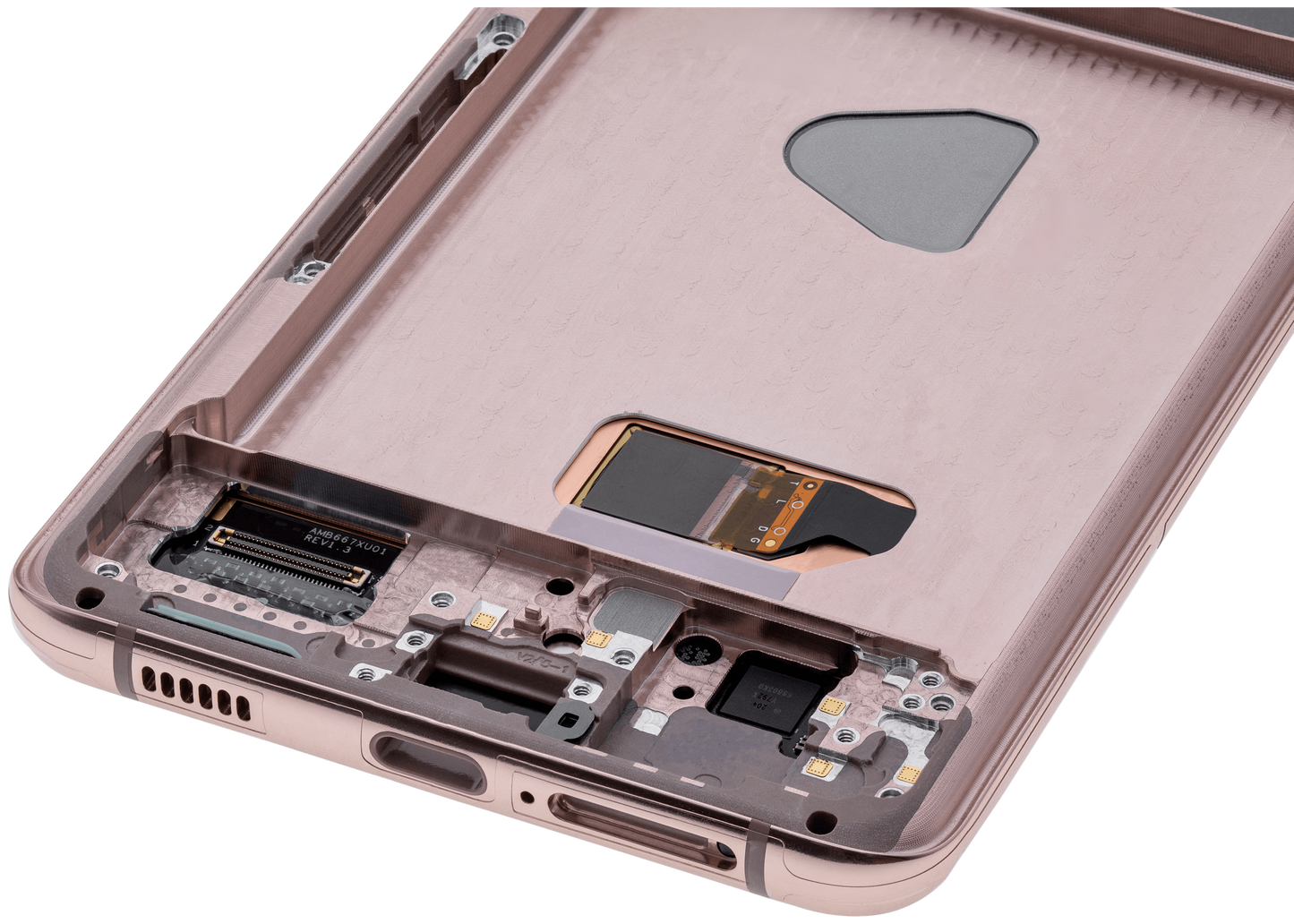 OLED Assembly With Frame For Samsung Galaxy S21 Plus 5G (Aftermarket Plus) (Phantom Violet / Pink / Gold)