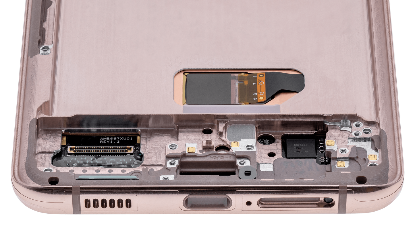 OLED Assembly With Frame For Samsung Galaxy S21 Plus 5G (Aftermarket Plus) (Phantom Violet / Pink / Gold)