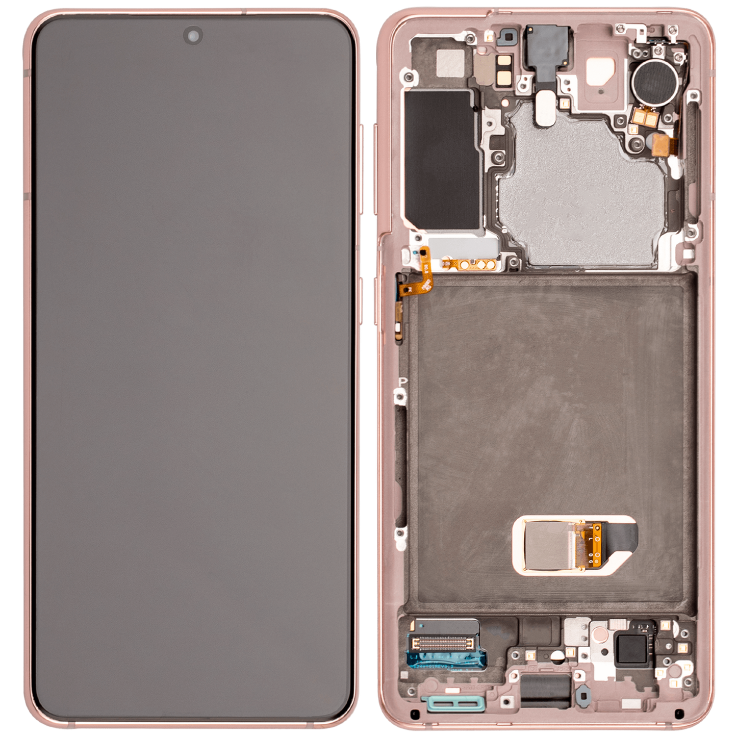 OLED Assembly With Frame For Samsung Galaxy S21 5G (Aftermarket Plus) (Phantom Pink)