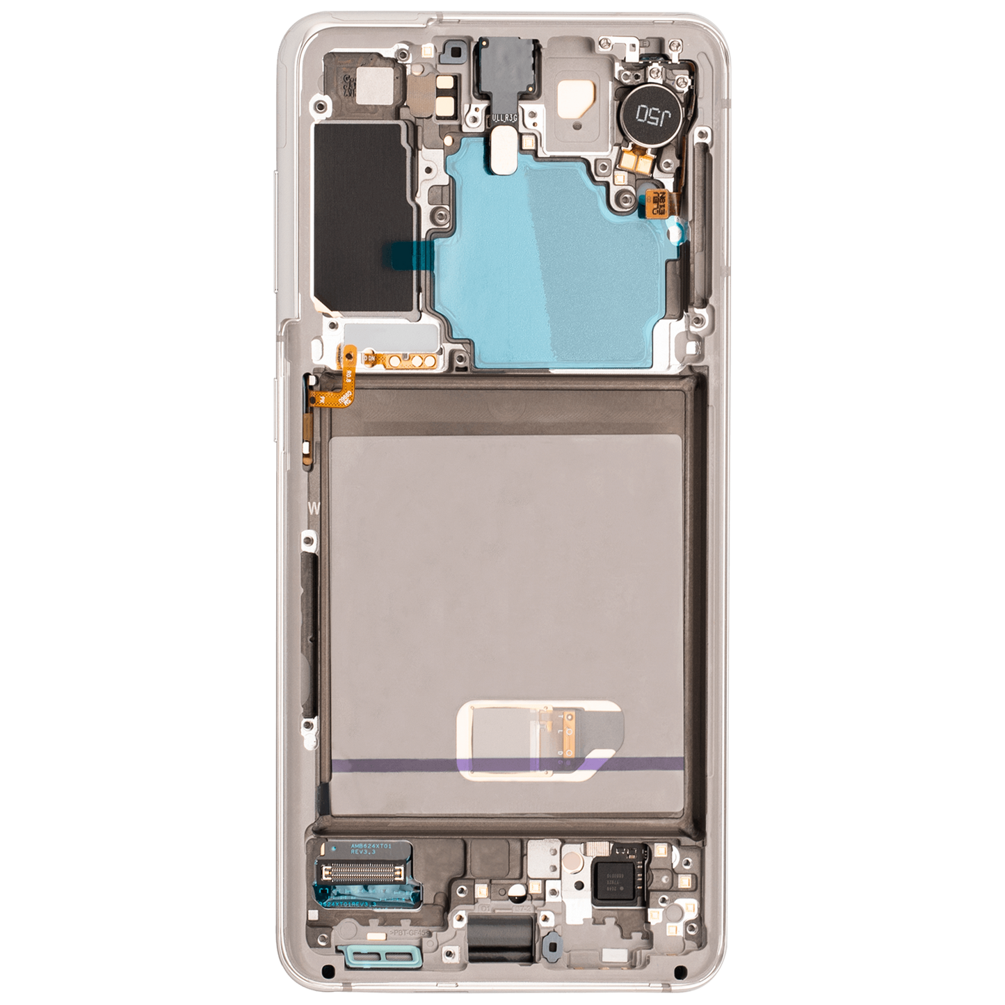 OLED Assembly With Frame For Samsung Galaxy S21 5G (Aftermarket Plus) (Phantom White)