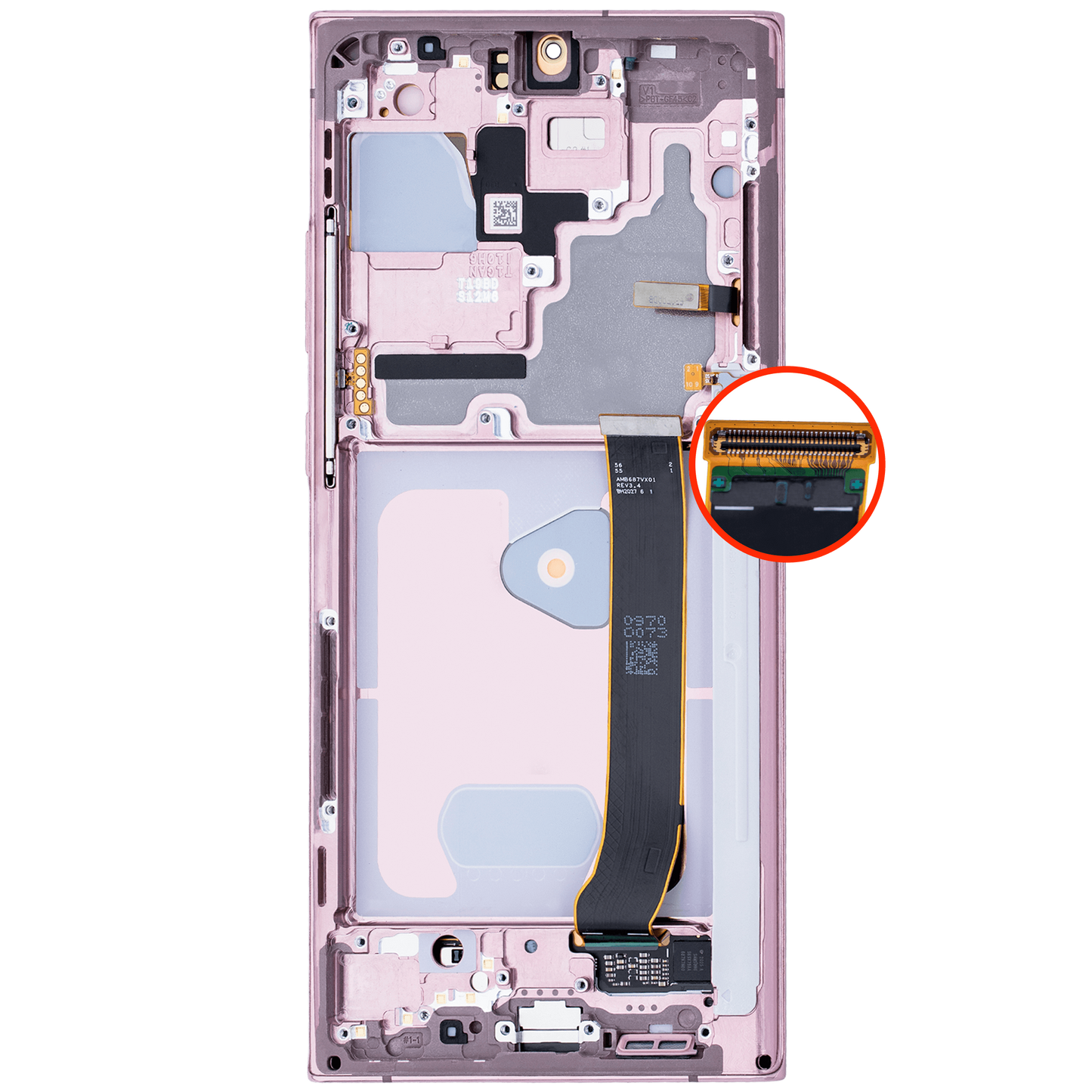 OLED Assembly With Frame For Samsung Galaxy Note 20 Ultra 5G (Aftermarket Plus) (Mystic Bronze)