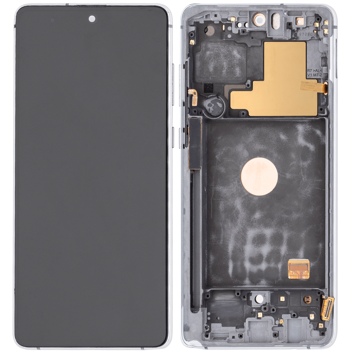 OLED Assembly With Frame For Samsung Galaxy Note 10 Lite (Aftermarket Plus) (Aura Glow / Silver)