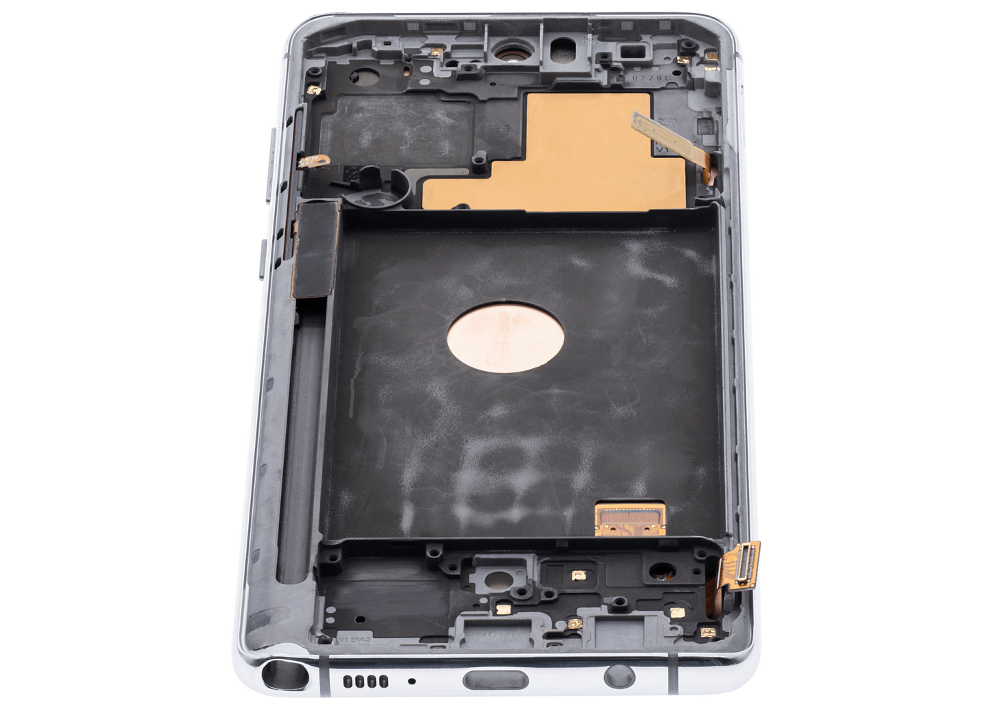 OLED Assembly With Frame For Samsung Galaxy Note 10 Lite (Aftermarket Plus) (Aura Glow / Silver)