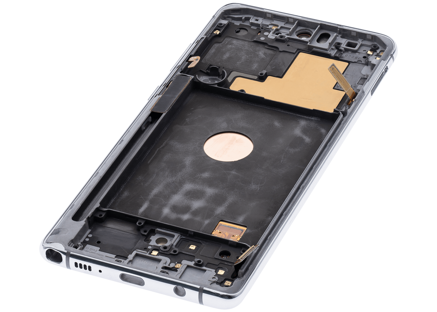 OLED Assembly With Frame For Samsung Galaxy Note 10 Lite (Aftermarket Plus) (Aura Glow / Silver)