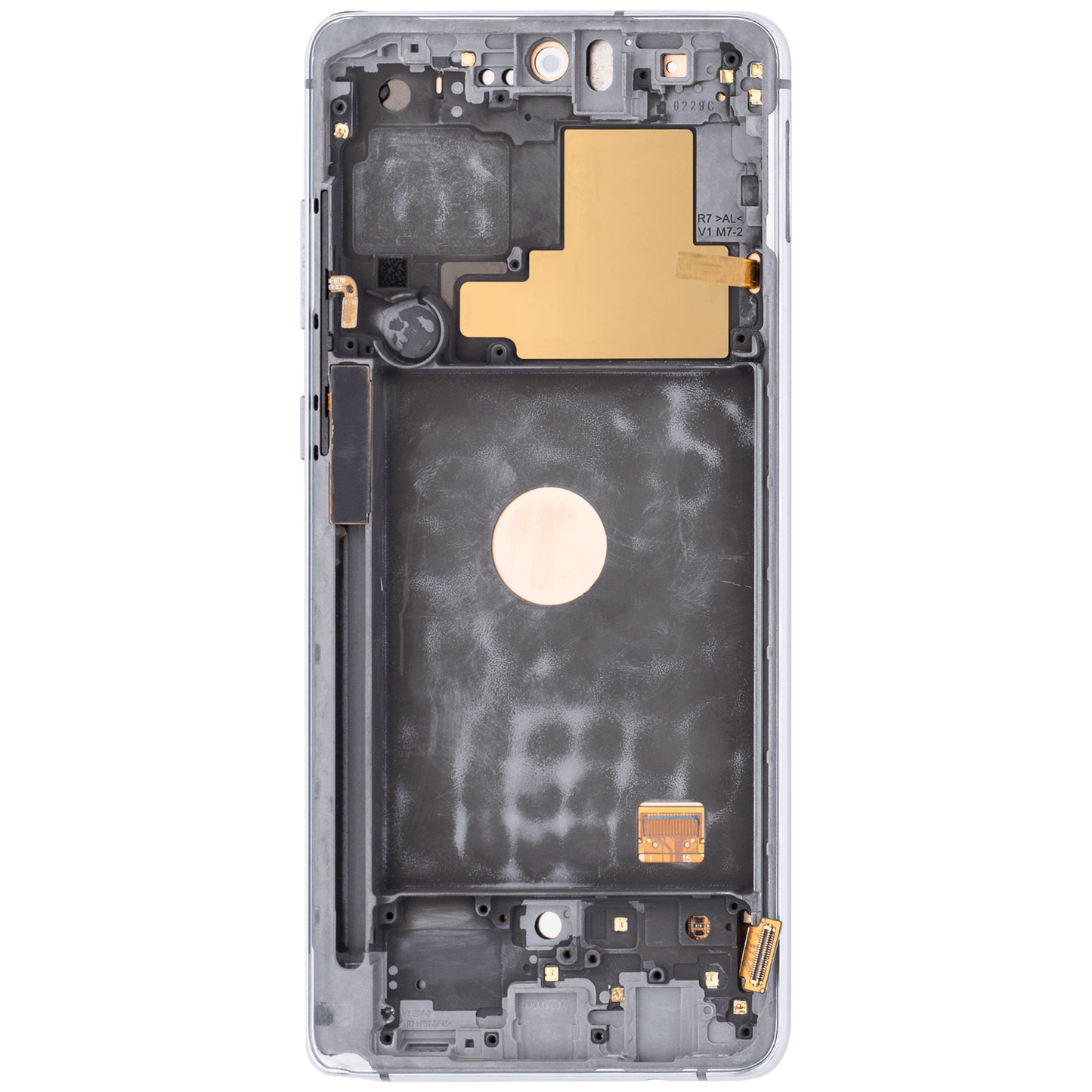 OLED Assembly With Frame For Samsung Galaxy Note 10 Lite (Aftermarket Plus) (Aura Glow / Silver)