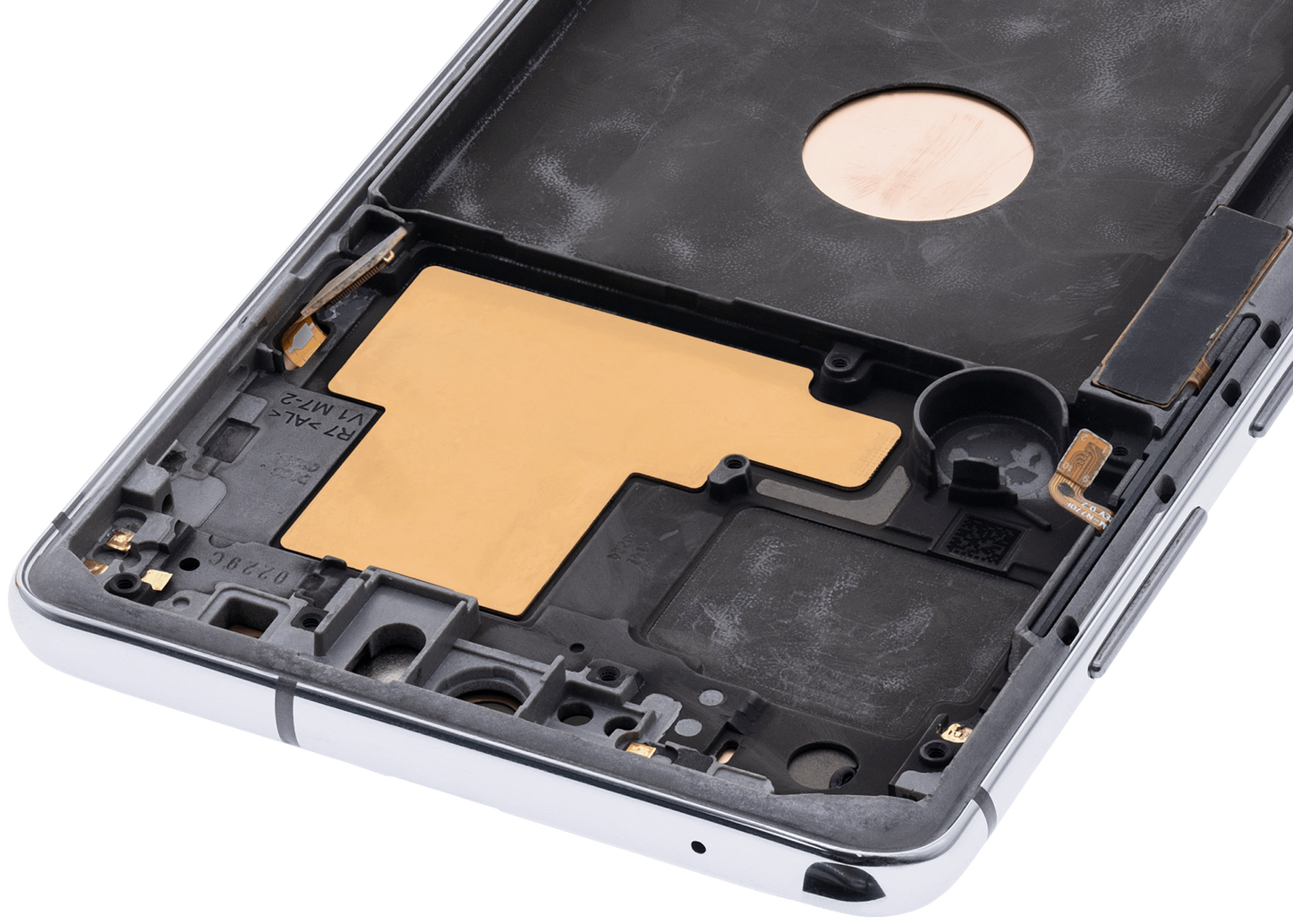 OLED Assembly With Frame For Samsung Galaxy Note 10 Lite (Aftermarket Plus) (Aura Glow / Silver)
