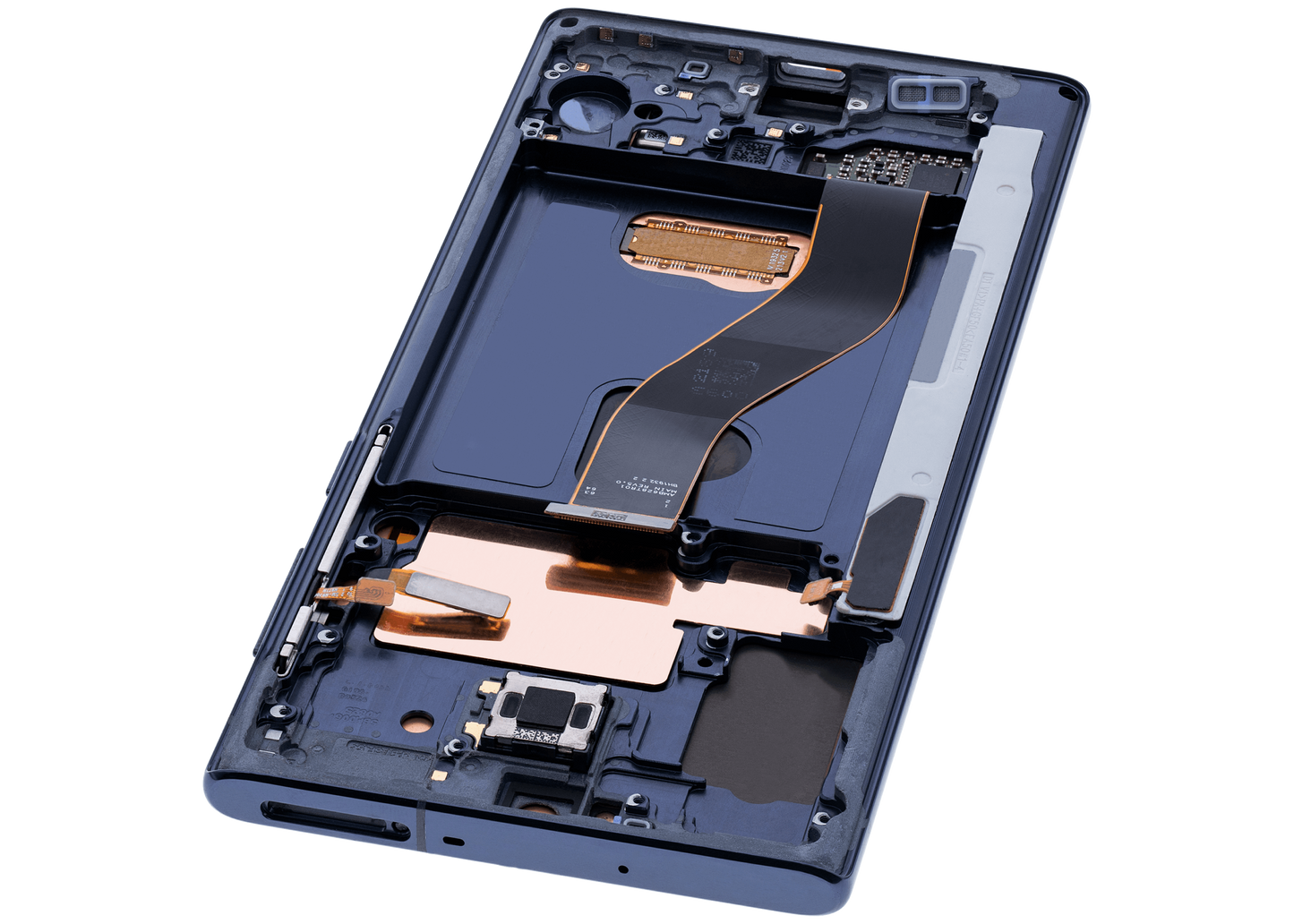 OLED Assembly With Frame For Samsung Galaxy Note 10 (Aftermarket Plus) (Aura Glow / Silver)