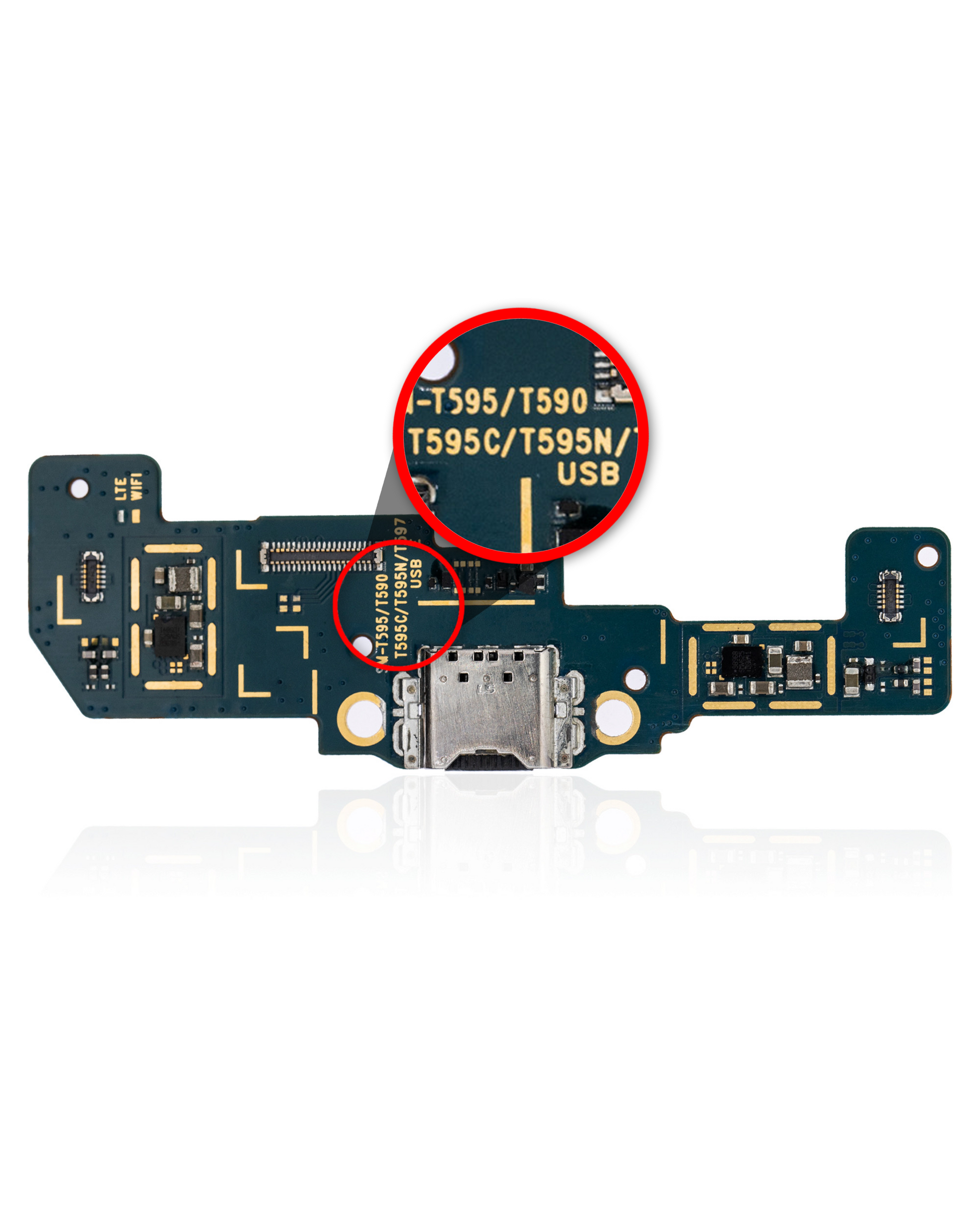 Charging Port With Board For Samsung Galaxy Tab A 10.5" (T590 / T595 / T597) (2018) (Premium) - Samsung Galaxy Tab A 10.5" (2018) Replacement Parts - SKU 107081016716 - product image 6