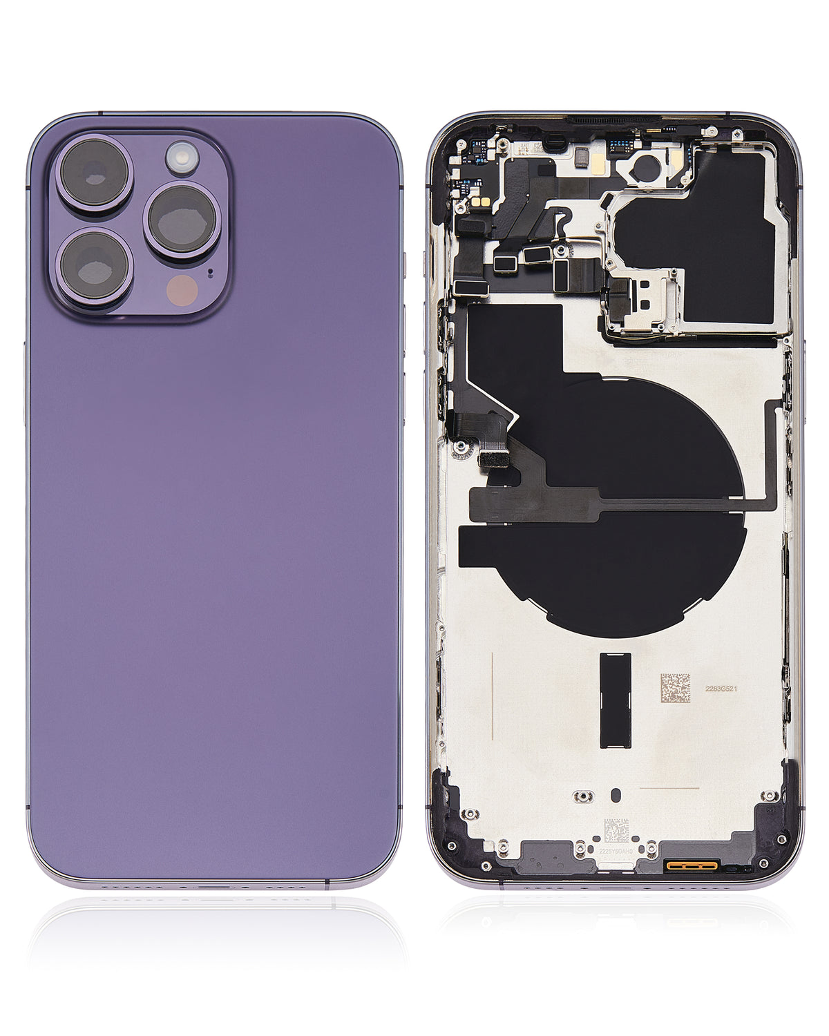 Back Housing W/ Small Parts For iPhone 14 Pro Max (US Version) (Used OEM Pull: Grade A) (Deep Purple)