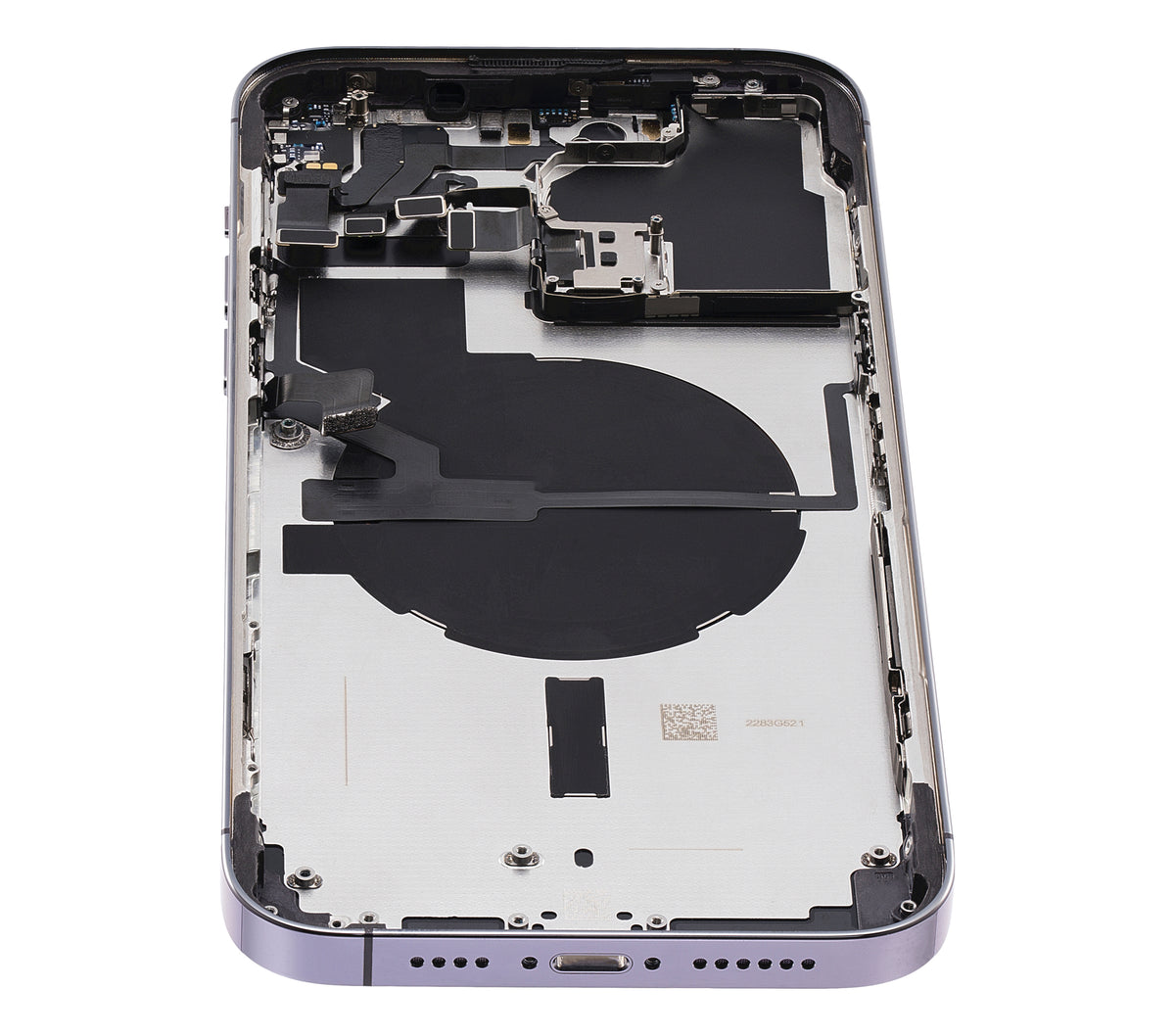 Back Housing W/ Small Parts For iPhone 14 Pro Max (US Version) (Used OEM Pull: Grade A) (Deep Purple)