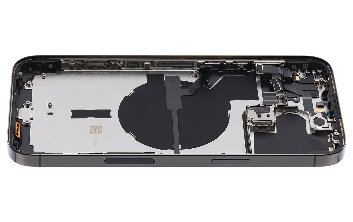 Back Housing W/ Small Parts For iPhone 14 Pro Max (US Version) (Used OEM Pull: Grade A) (Space Black)