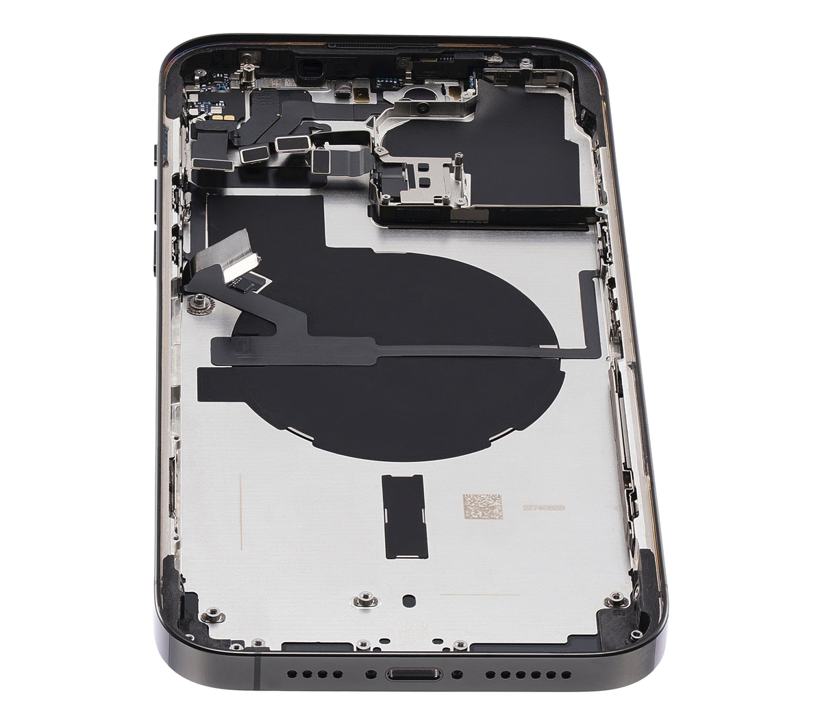 Back Housing W/ Small Parts For iPhone 14 Pro Max (US Version) (Used OEM Pull: Grade A) (Space Black)