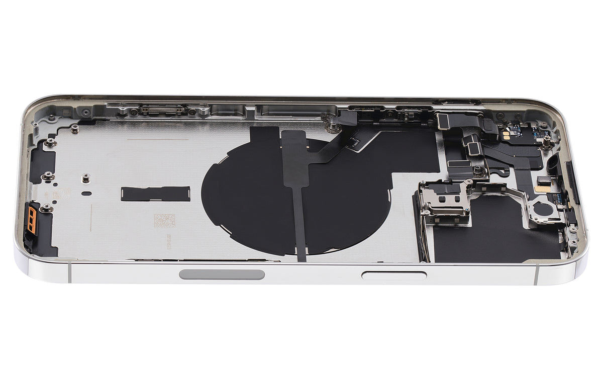 Back Housing W/ Small Parts For iPhone 14 Pro Max (US Version) (Used OEM Pull: Grade A) (Silver)