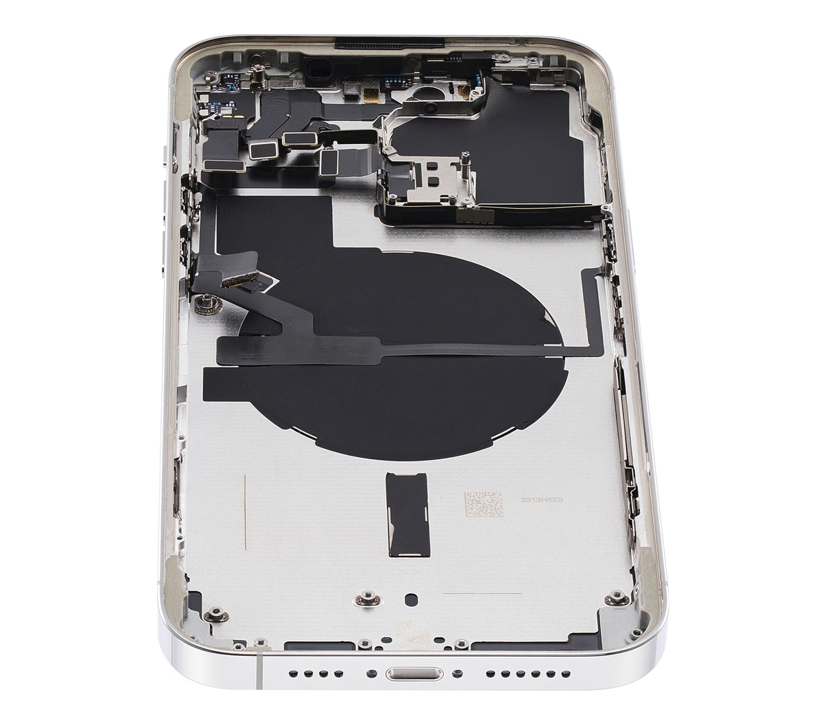 Back Housing W/ Small Parts For iPhone 14 Pro Max (US Version) (Used OEM Pull: Grade A) (Silver)